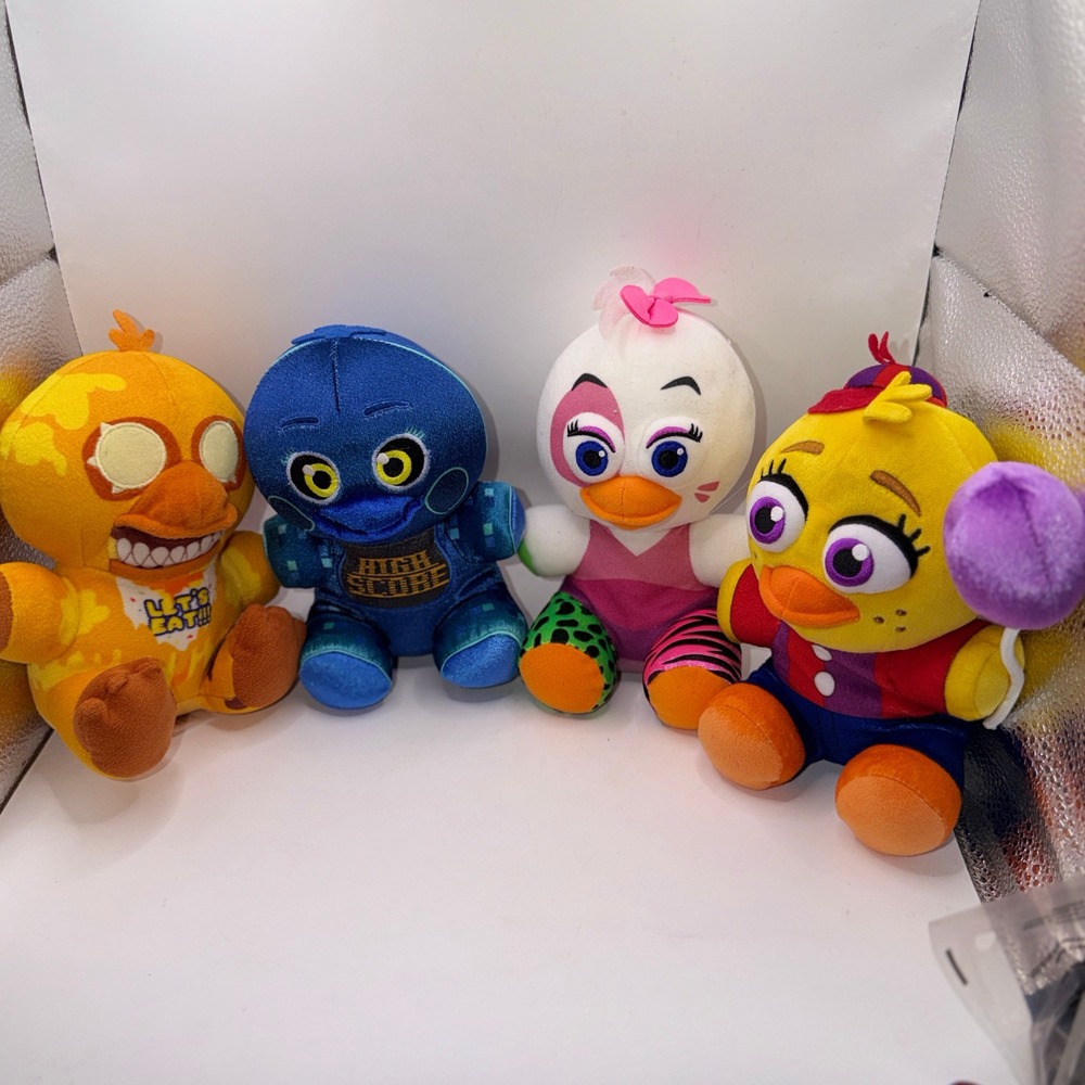 Funko 7" FNAF Chica Plush Bundle High Score Glamrock Jack-O Gamer Horror Lot